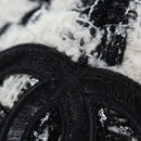 CHANEL COCO Mark Cap Tweed M White CC Auth 196483SAM-8