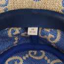 GUCCI GG Canvas Hat Raffia M Beige Auth 196484V-16