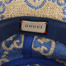 GUCCI GG Canvas Hat Raffia M Beige Auth 196484V-10