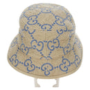 GUCCI GG Canvas Hat Raffia M Beige Auth 196484V-2