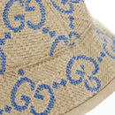GUCCI GG Canvas Hat Raffia M Beige Auth 196484V-6