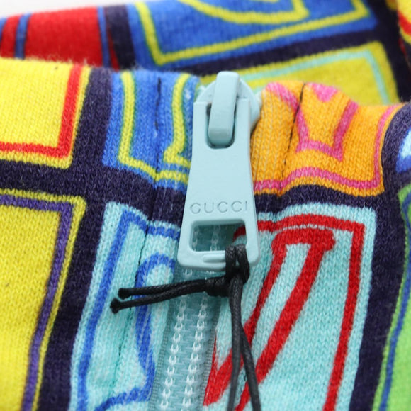 GUCCI Half Zip Trainer Cotton Multicolor Auth 196485M