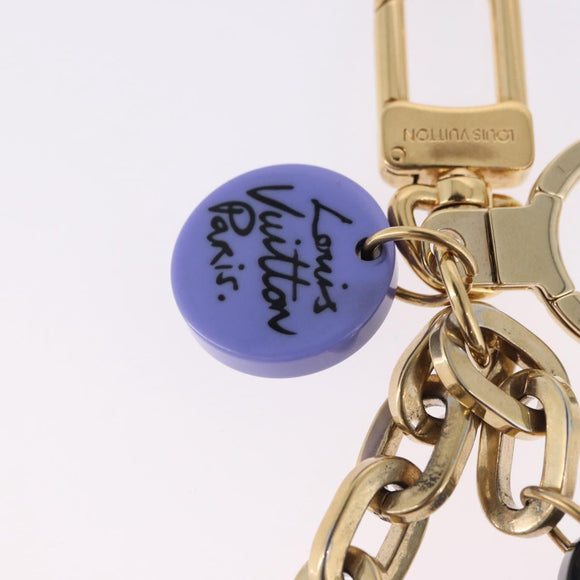 LOUIS VUITTON Porte Cles Eye All Key Holder metal Gold GA0131 LV Auth 196487V