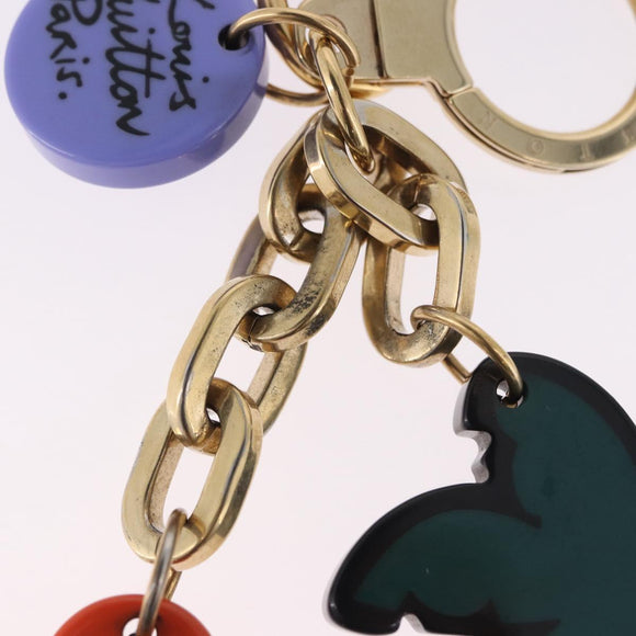 LOUIS VUITTON Porte Cles Eye All Key Holder metal Gold GA0131 LV Auth 196487V