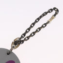 HERMES Rabbit Key Holder Leather Gray Purple Auth 196488-5