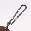 HERMES Rabbit Key Holder Leather Brown Blue Auth 196489-7
