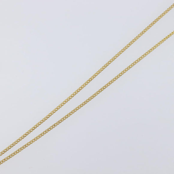 CHANEL COCO Mark Necklace Metal Clear Multicolor CC Auth 196490