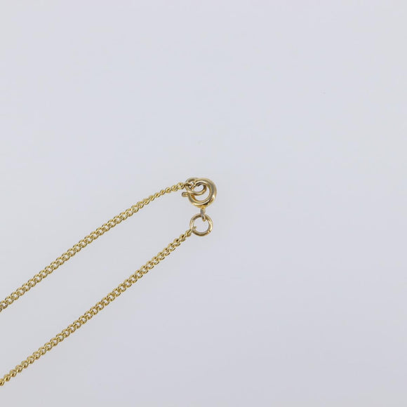 CHANEL COCO Mark Necklace Metal Clear Multicolor CC Auth 196490