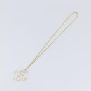 CHANEL COCO Mark Necklace Metal Clear Multicolor CC Auth 196490-2