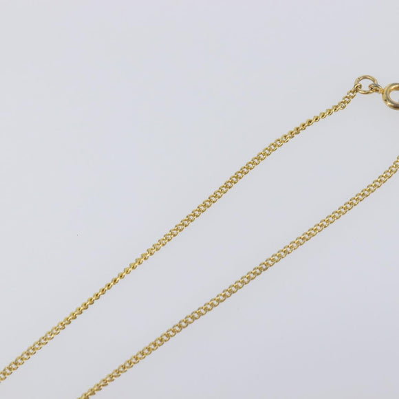 CHANEL COCO Mark Necklace Metal Clear Multicolor CC Auth 196490