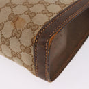 GUCCI GG Canvas Hand Bag Beige Auth 196557-16