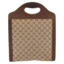 GUCCI GG Canvas Hand Bag Beige Auth 196557-2