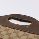 GUCCI GG Canvas Hand Bag Beige Auth 196557-8