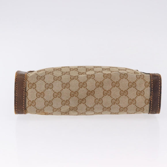 GUCCI GG Canvas Hand Bag Beige Auth 196557
