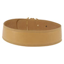 LOEWE Belt Leather 32.3"" Beige Gold Auth 196560-2
