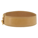 LOEWE Belt Leather 32.3"" Beige Gold Auth 196560-3