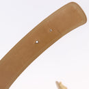 LOEWE Belt Leather 32.3"" Beige Gold Auth 196560-8
