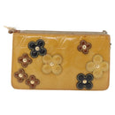 LOUIS VUITTON Monogram Vernis Lexington Pouch Flower Beige M92246 LV Auth 196561-2