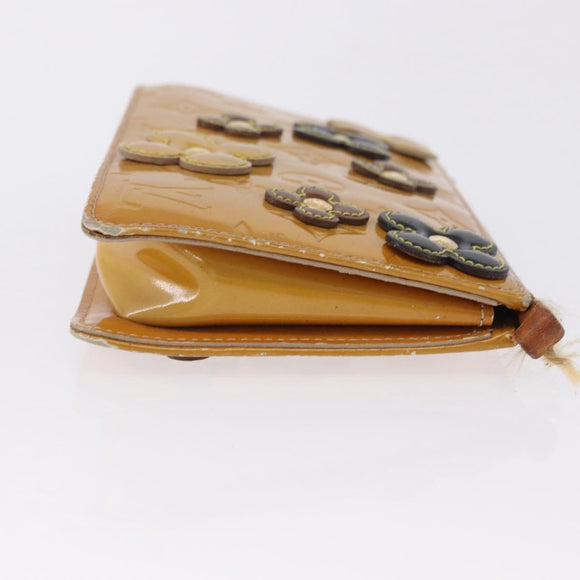 LOUIS VUITTON Monogram Vernis Lexington Pouch Flower Beige M92246 LV Auth 196561