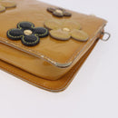 LOUIS VUITTON Monogram Vernis Lexington Pouch Flower Beige M92246 LV Auth 196561-14