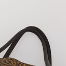 BOTTEGAVENETA Hand Bag Nylon 2 Set Brown Silver Auth 196566-14