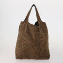 BOTTEGAVENETA Hand Bag Nylon 2 Set Brown Silver Auth 196566-2