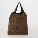 BOTTEGAVENETA Hand Bag Nylon 2 Set Brown Silver Auth 196566-3