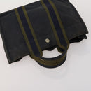 HERMES Valentino Chanel New Travel Line Bag Nylon Canvas 5 Set Black Auth 196569-16