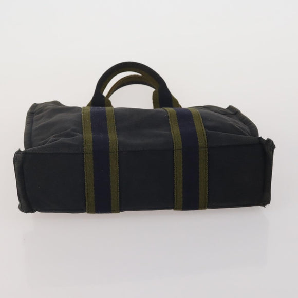 HERMES Valentino Chanel New Travel Line Bag Nylon Canvas 5 Set Black Auth 196569