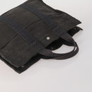 HERMES Valentino Chanel New Travel Line Bag Nylon Canvas 5 Set Black Auth 196569-4