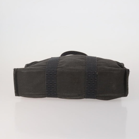 HERMES Valentino Chanel New Travel Line Bag Nylon Canvas 5 Set Black Auth 196569