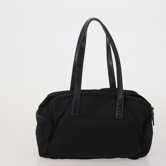 PRADA Hand Bag Nylon Leather 3 Set Black Auth 196571