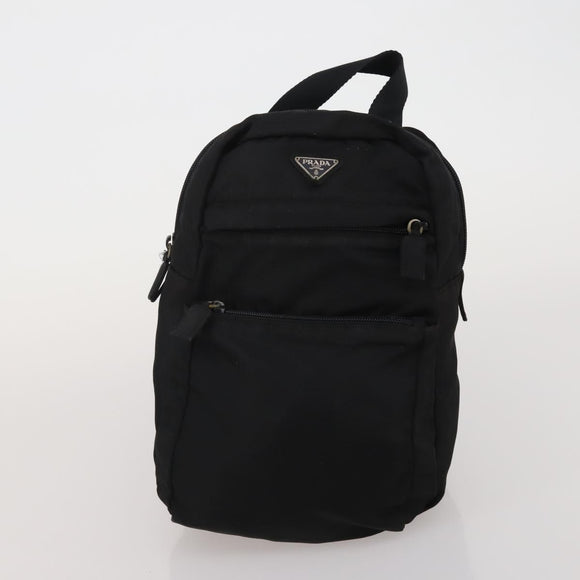 PRADA Hand Bag Nylon Leather 3 Set Black Auth 196571