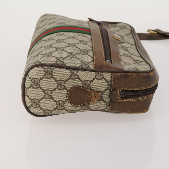 GUCCI GG Supreme GG Canvas GG Crystal Web Sherry Line Bag 4 Set Auth 196572