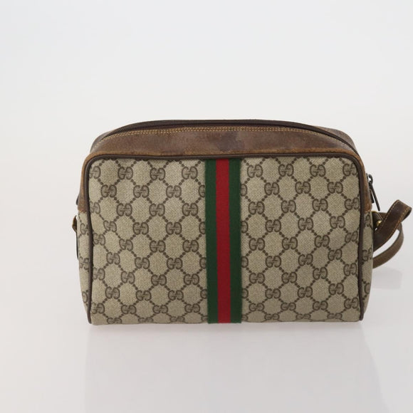 GUCCI GG Supreme GG Canvas GG Crystal Web Sherry Line Bag 4 Set Auth 196572