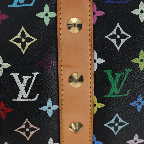LOUIS VUITTON Monogram Multicolor Keepall 45 Bag Black M92640 Auth 196577SAV