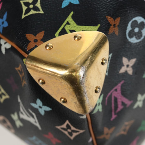LOUIS VUITTON Monogram Multicolor Keepall 45 Bag Black M92640 Auth 196577SAV