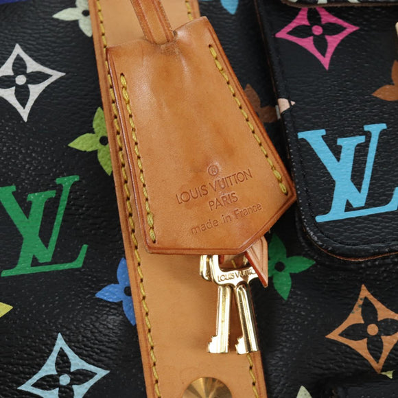 LOUIS VUITTON Monogram Multicolor Keepall 45 Bag Black M92640 Auth 196577SAV