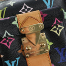 LOUIS VUITTON Monogram Multicolor Keepall 45 Bag Black M92640 Auth 196577SAV-25