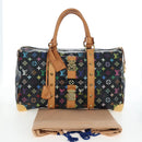 LOUIS VUITTON Monogram Multicolor Keepall 45 Bag Black M92640 Auth 196577SAV-12