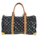 LOUIS VUITTON Monogram Multicolor Keepall 45 Bag Black M92640 Auth 196577SAV-4