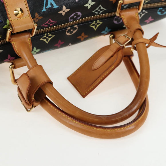 LOUIS VUITTON Monogram Multicolor Keepall 45 Bag Black M92640 Auth 196577SAV