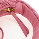 Miu Miu Matelasse Wonder Hand Bag Leather 2way Pink Gold Auth 196578M-16