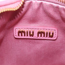 Miu Miu Matelasse Wonder Hand Bag Leather 2way Pink Gold Auth 196578M-17