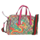 GUCCI GG Supreme Children's Hand Bag PVC 2way Beige Silver 525518 Auth 196579SAM-1