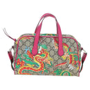 GUCCI GG Supreme Children's Hand Bag PVC 2way Beige Silver 525518 Auth 196579SAM-2
