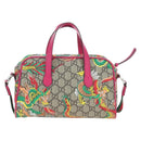GUCCI GG Supreme Children's Hand Bag PVC 2way Beige Silver 525518 Auth 196579SAM-3
