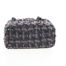 CHANEL Paris New York Line Chain Vanity Bag Tweed Gray Silver CC Auth 196581M-6