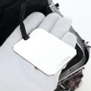 CHANEL Paris New York Line Chain Vanity Bag Tweed Gray Silver CC Auth 196581M-22