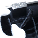 CHANEL Paris New York Line Chain Vanity Bag Tweed Gray Silver CC Auth 196581M-23